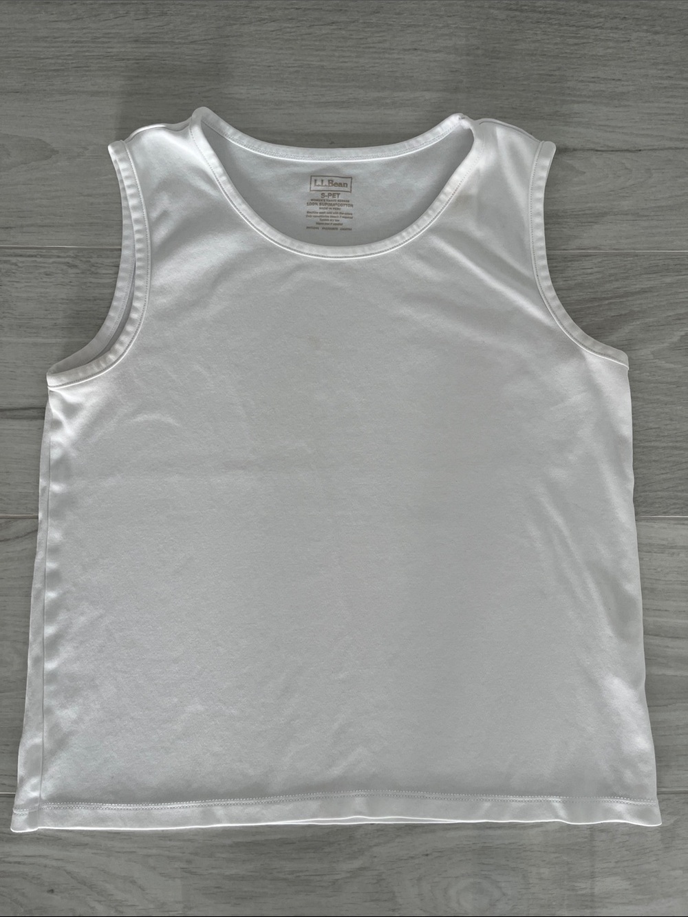 L.L. Bean White Women's Classic Tank Top